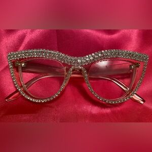 2.5 rhinestone reading glasses